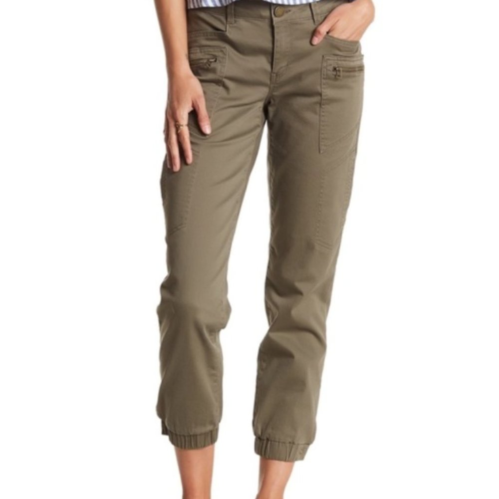 NEW Jolt Banded Ankle Cargo Pant Olive Green